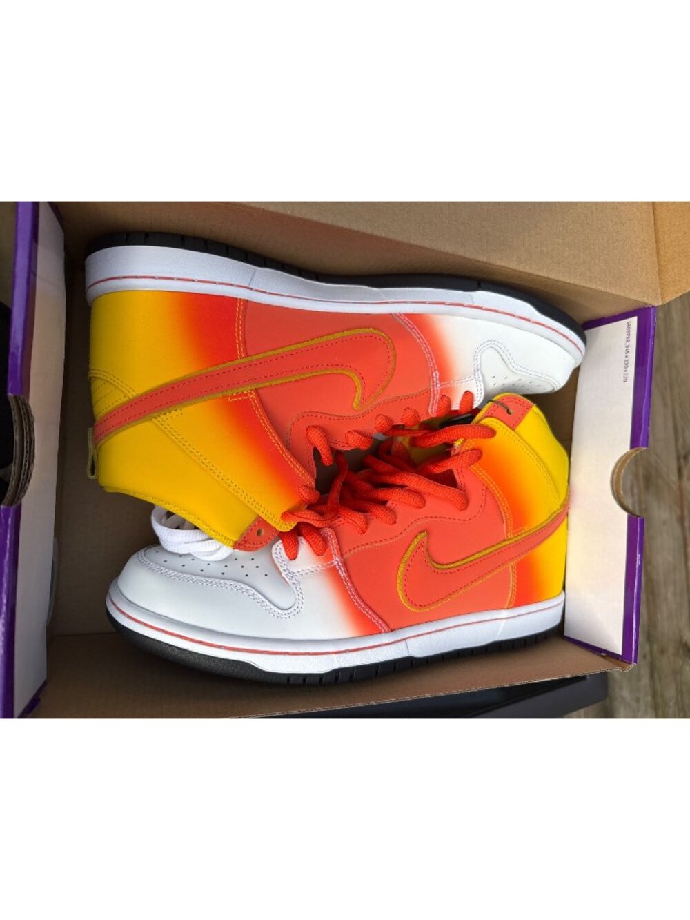 Nike SB Dunk High Pro Amarillo/Orange Gradient Mens Sneakers - Size 11.5 US - Ne